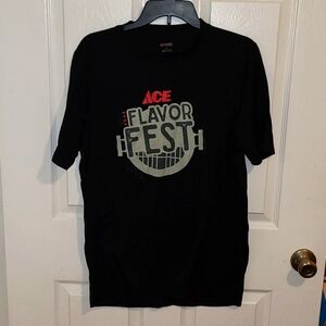 Authentic-Brand Mens Ace Flavor Fest Black Red Gray Short Sleeve Tshirt Medium